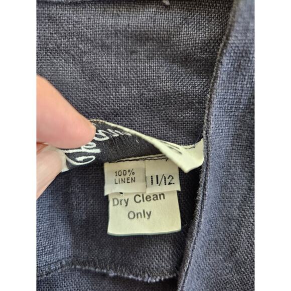 Vintage Charmade 100% Linen Open Blazer Jacket Women's Size 11/12 Coastal - Picture 10 of 10